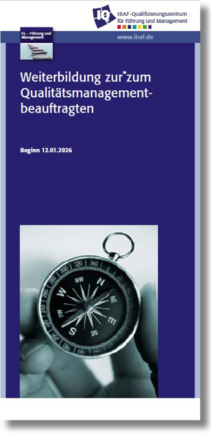 Screenshot eines Flyers zum Thema Qualitätsmanagement