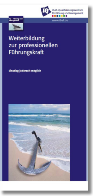 Screenshot eines Flyers mit dem Titel Professionelle Führungskraft